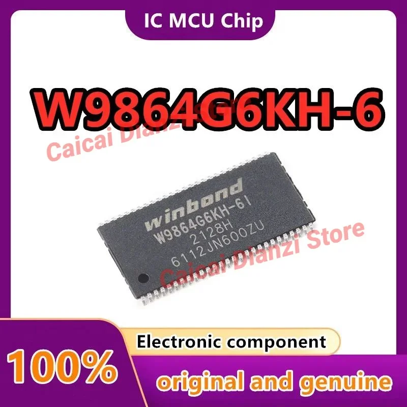 

10Pcs/Lot W9864G6KH-6 W9864G6KH SDRAM Memory IC 64Mb (4M x 16) Parallel 166 MHz 5 ns 54-TSOP II IC