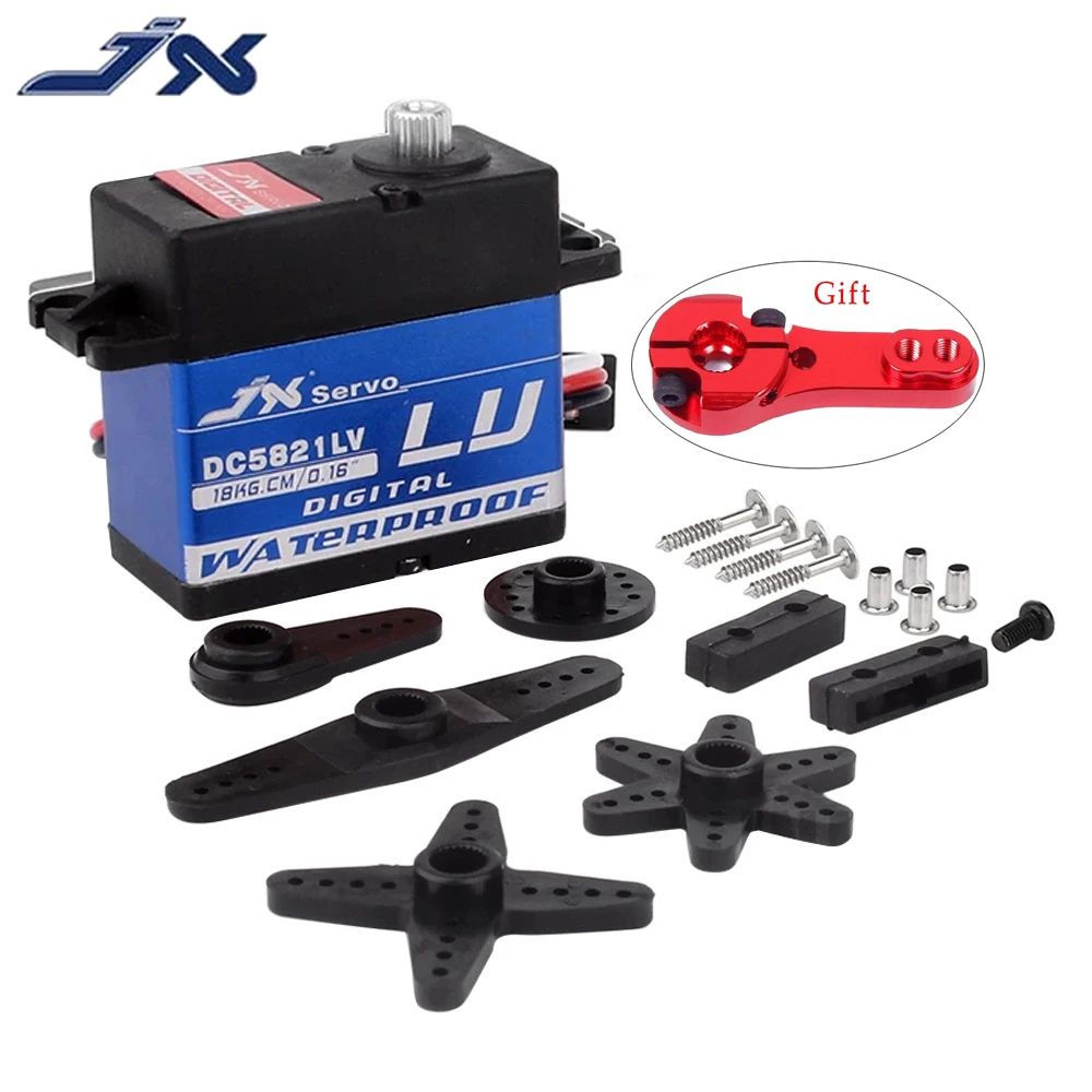 Jx dc5821lv 4,8-6,0 v 20kg großes Drehmoment wasserdichtes Metall getriebe digitales kernloses Servo für RC Car Crawler Trx4 Baja Boot Roboter Spielzeug