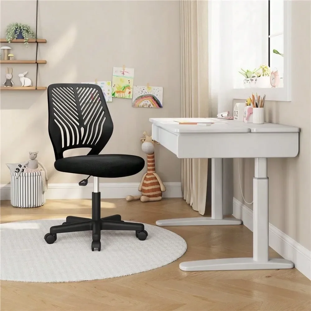 

office chairs computer chair1pc Height Adjustable Computer Chair With Swivel, Padded Office Chair With Mid Backrest, Mesh Desk C