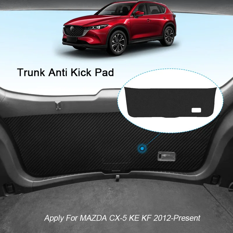 Car Anti-kick Carbon Trunk Pad For Mazda CX-5 KE KF 2012-Present Weather Dustproof Protect Tailgate Sticker Auto Accessories