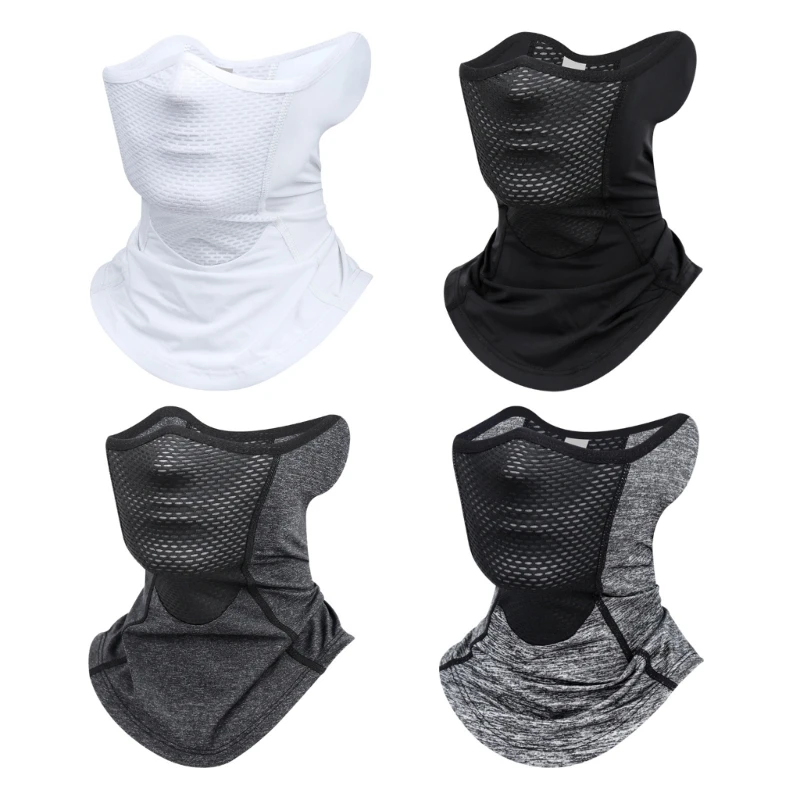 

A1A2 Neck Gaiter Snood Ice Silk Headwear Elastics Tube Scarf Headbands Breathable Bandanas Face Mask for Cycling Hiking