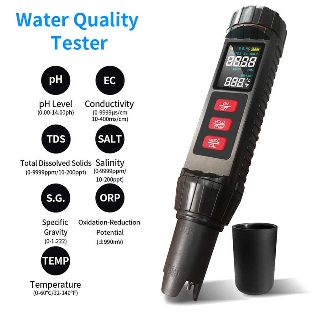

New X71 PH Meter Drinking Water Swimming Pool Water Quality Tester Water Quality Test Meter Water Quality Analyzer High Accuracy