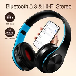 2026 Bluetooth draadloze stereohoofdtelefoon Oortelefoon Headset met FM TF-kaartsleuf en ingebouwde MICROFOON voor MP3 PC iPod mobiele telefoon