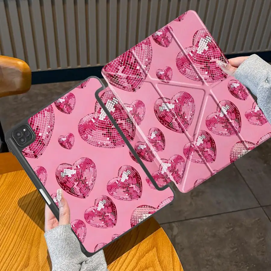 Tablet Case For iPad Pro 2025 Pro 11th 10th 9th 8th 7th 12.9inch Air 4 5 M3 M2 1 2 M4 11inch Mini 6 7 Holder Cover Love Lipstick
