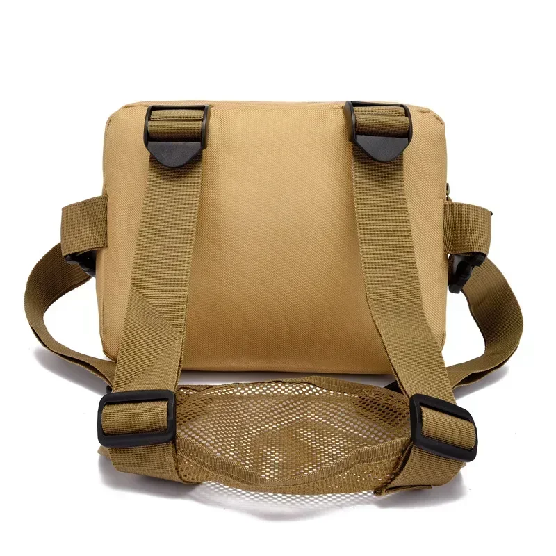 Bolso táctico tipo chaleco, bolso de pecho estilo streetwear, bolso portátil de moda Oxford para exteriores, bolsos multibolsillos impermeables para correr, bolso bandolera de viaje.