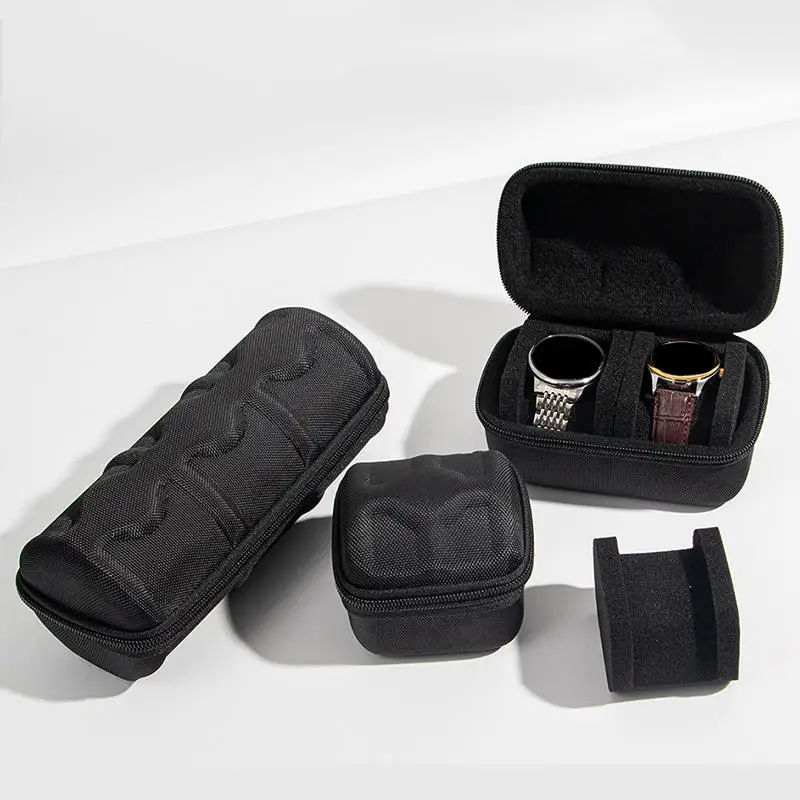 1pc EVA Watch Storage Box Portable Shockproof Watch Storage Bag Hand-held Watch Protector Container Watch Organizer with zipper