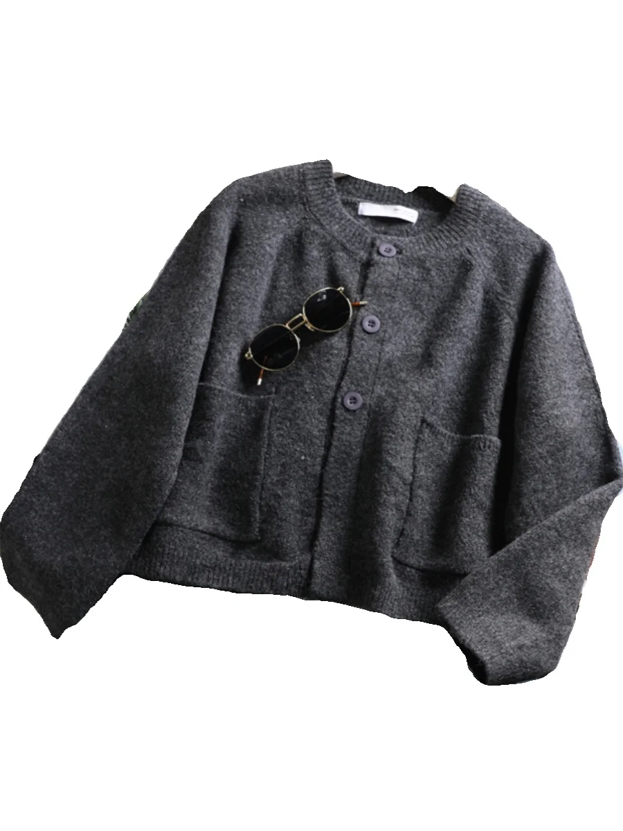 

Women's ort ket Knitted Sweater Long Sve round Ne Autumn Winter Faion Versatile Cardigan Soft Cozy Uraz C8865