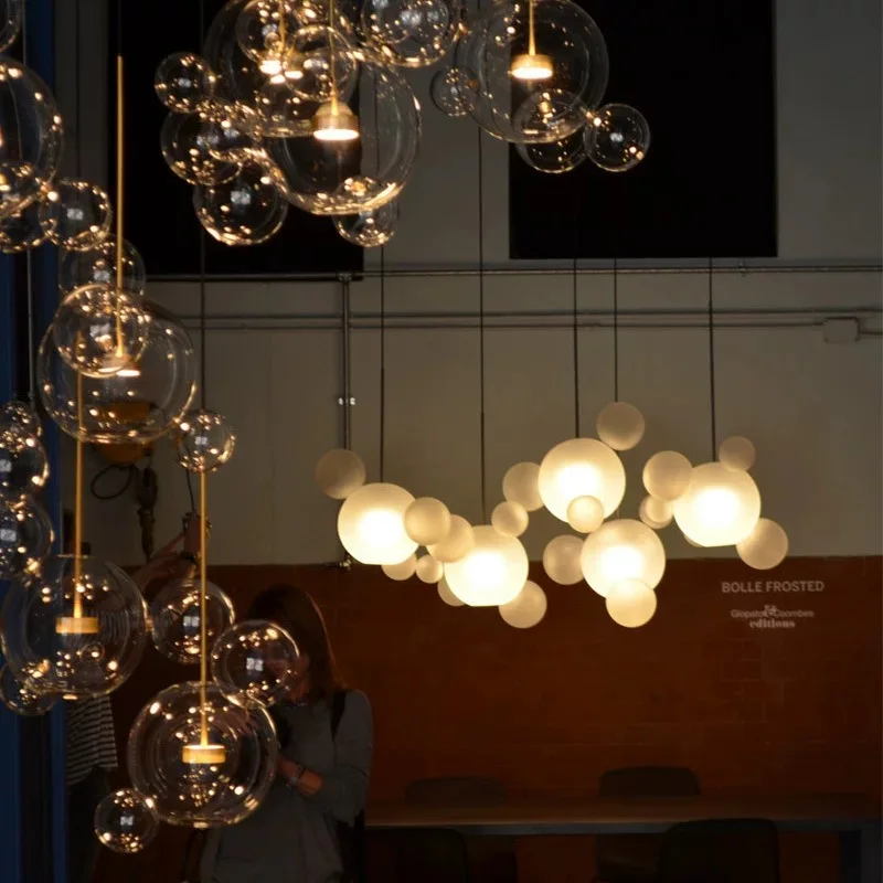 

Modern Mickey Glass Pendant Lamp 2025 Designer Metal Chandelier Dimmable Ceiling Luster Adjustable