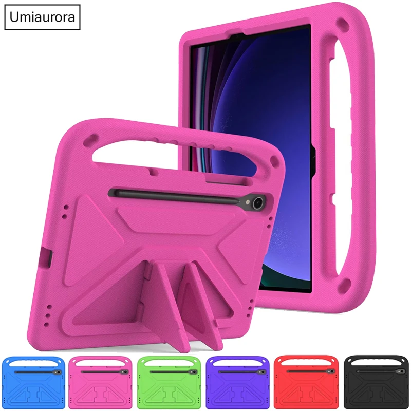 

Для Samsung Tab S11 11 "SM-X730 S7 S8+ S9 FE+ S10 Plus 12,4" SM-X820 X620 X520 X400 Детский противоударный чехол для планшета с подставкой из ЭВА Funda