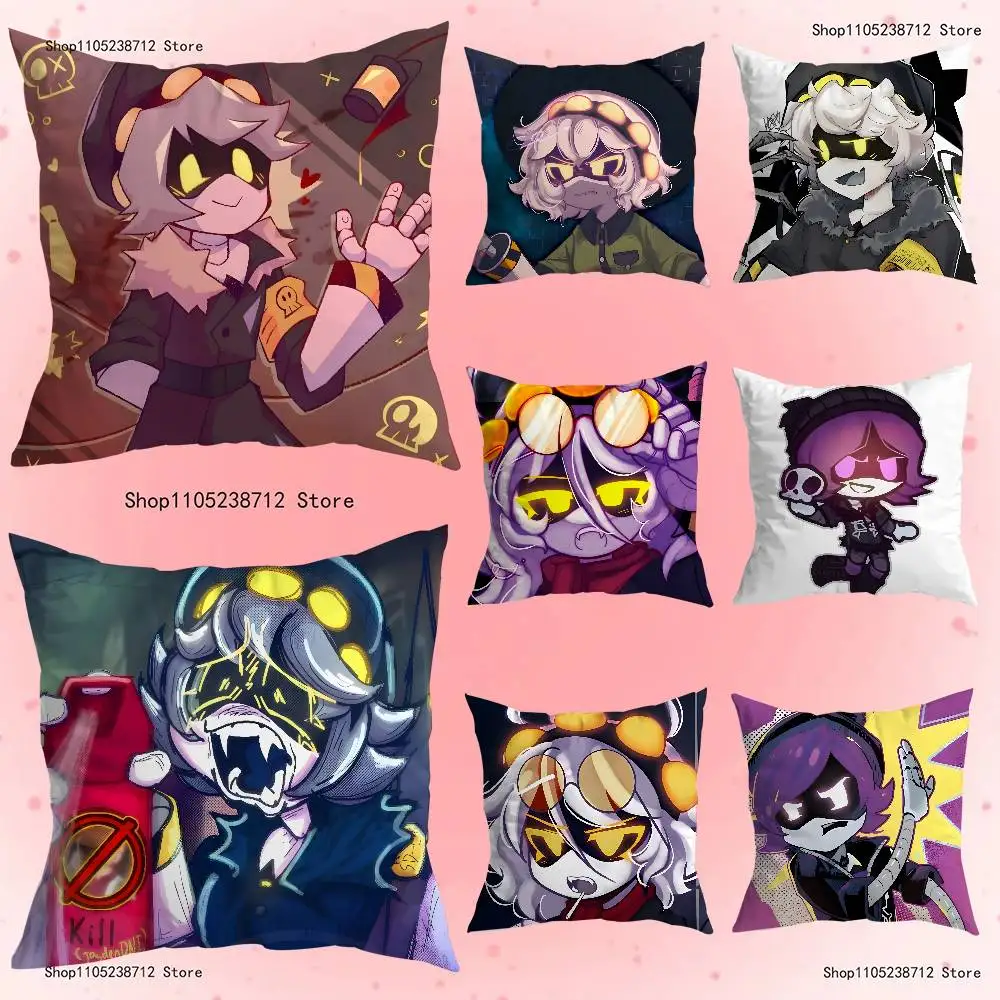 

M-Murders D-Drones Anime L-Laple Pillow Case Plush Pillow Cases Home Decoration Pillow Cover for Sofa Bed Chair Living Room