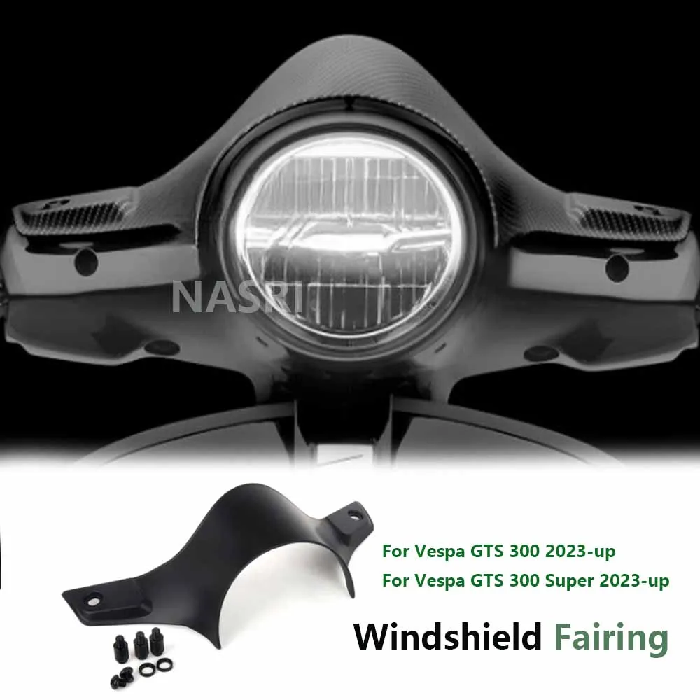 

Motorcycle Front Windscreen Windshield Fairing Extension Spoiler Wind Deflector Screen For Vespa GTS 300 GTS300 Super 2023 2024