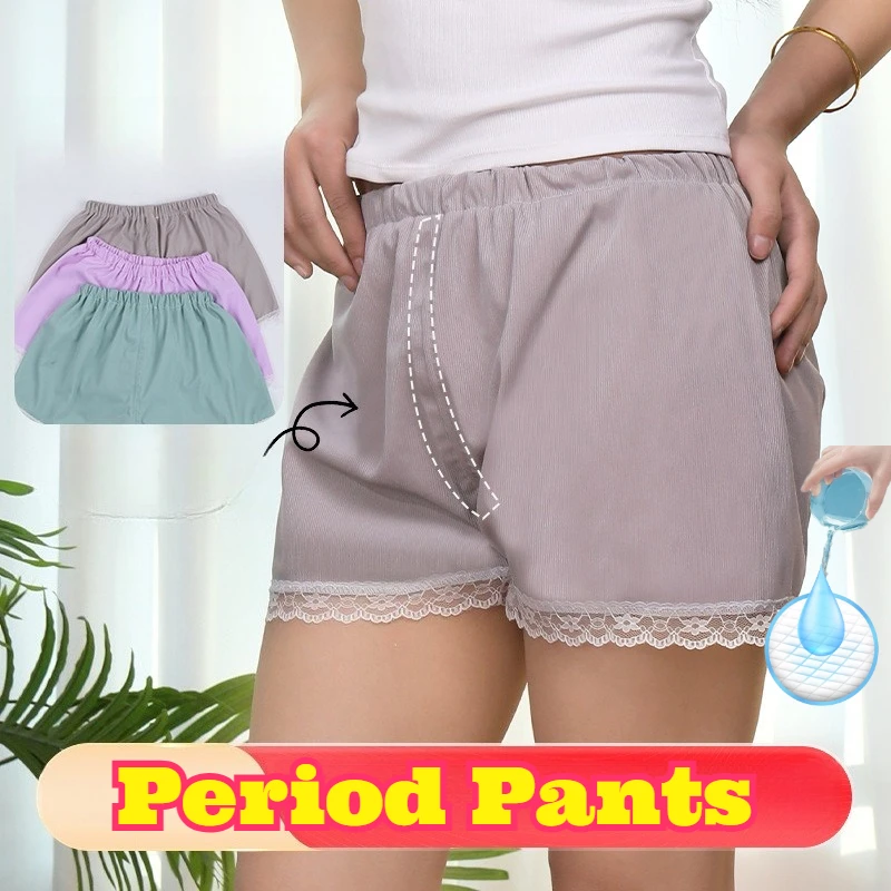 

Washable Period Underwear Full-Coverage Leak Protection Day Night Use High Waist Cotton Breathable Seamless Design for Active