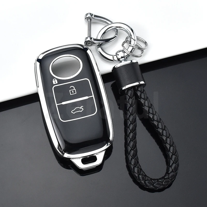 Dla Perodua Toyota Yaris Ativ RAIZE dla Daihatsu Rocky 3 przyciski Tpu obudowa kluczyka do samochodu etui skórzane etui brelok do klucza akcesoria