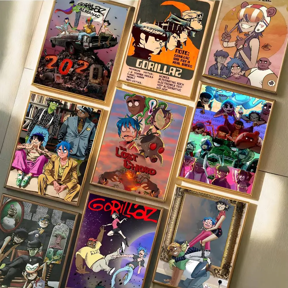 G-Gorillaz Almanac Poster Art With Prints Home Bedroom Living Room Decoration Gift
