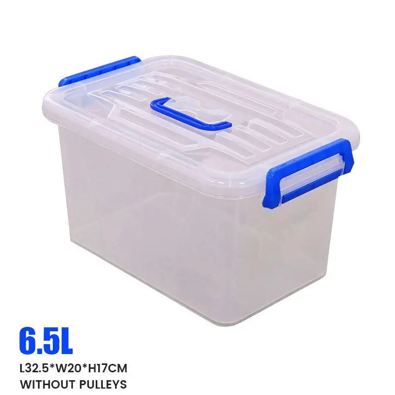 6.5L Aufbewahrungsbox Kunststoffbox Plastikbox Lagerbox mit Deckel Transparent