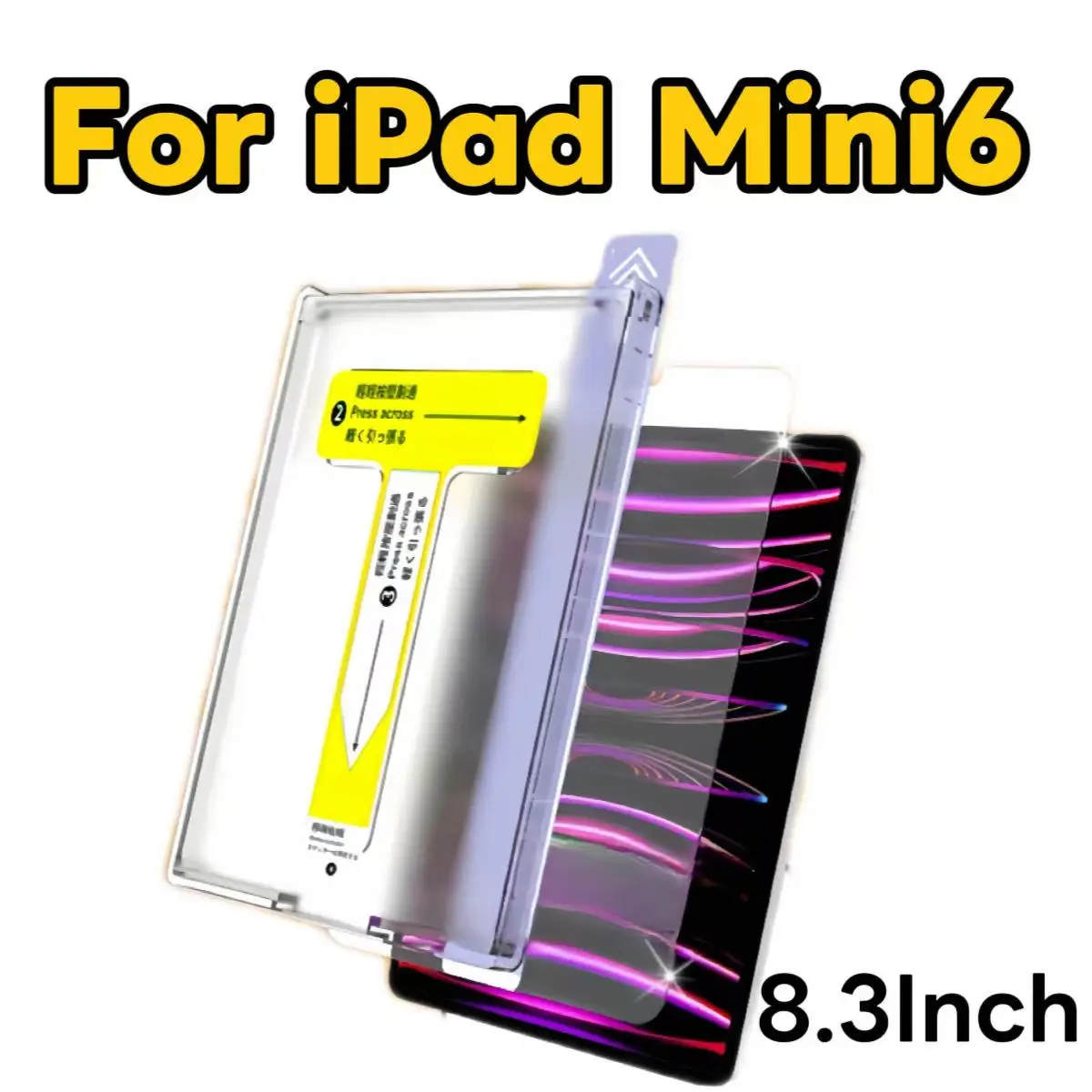 For iPad mini 6 8.3 inch 2021 Tempered Glass Screen Protector Dust Free Auto Dust Removal Easy Install