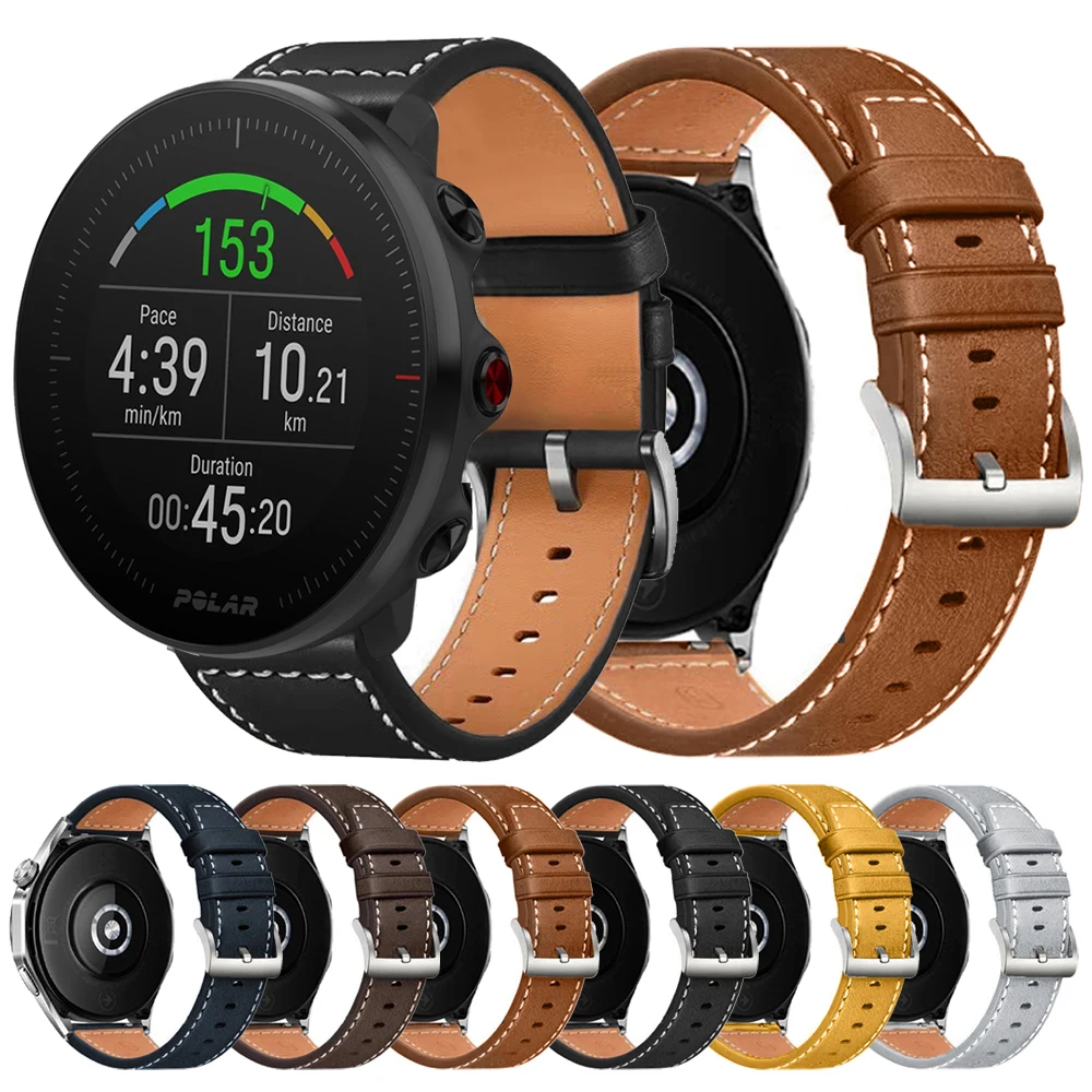 Titan Watches Smartwatch - 20mm 22mm 소프트 가죽 스트랩 (폴라