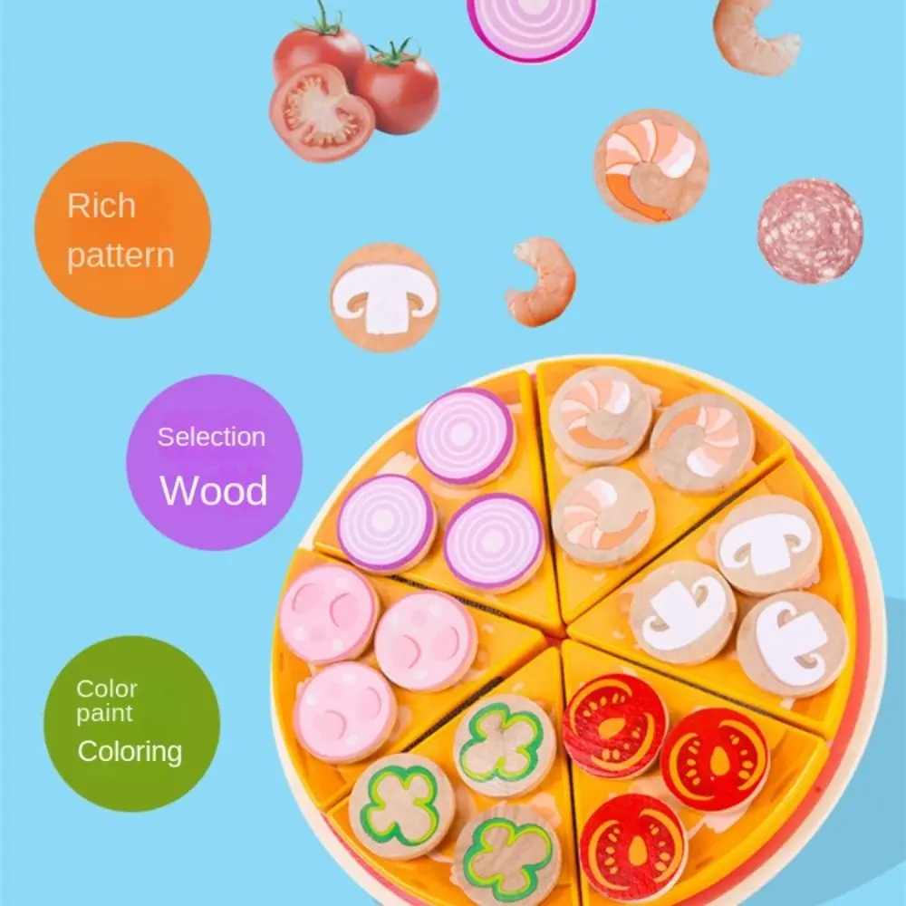 Simulación de Pizza, juego de simulación, Educación Temprana, comida cognitiva dramática, juguetes para Pizza, juego de galletas exquisito Montessori, juego de comida