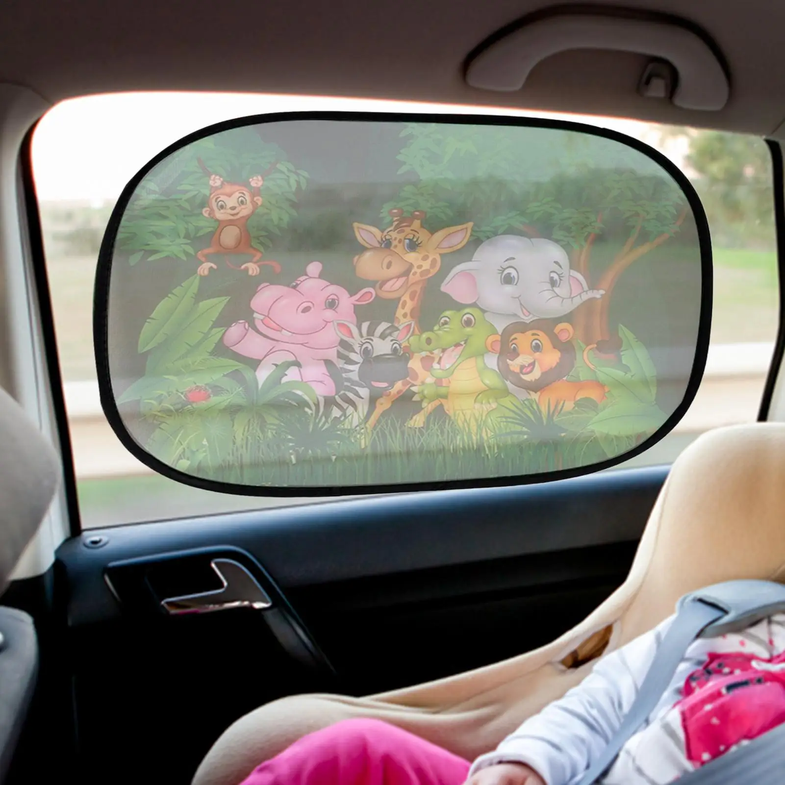 

Cartoon Car Sun Shade 2pcs Universal Magnetic Car Side Window Sunshade Cover Windshield Roof Window Cover Sun Shade