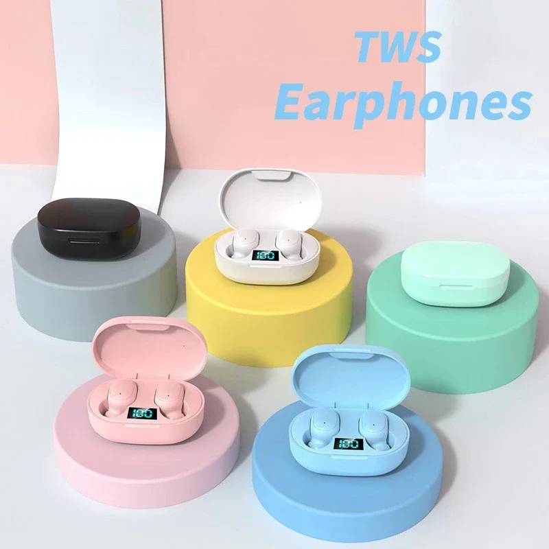 

TWS wireless earphone, headphone, stereo headset, sportearbuds, microphone with charging box smartphone E6s