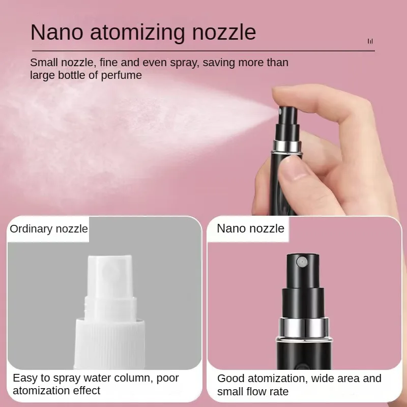 10PCS 5ml Mini Perfume Atomizer Portable Liquid Container for Cosmetics Traveling Aluminum Spray Empty Refillable Spray Bottle