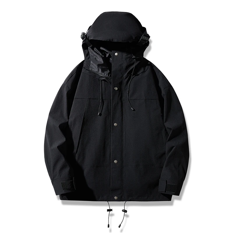 Spring Autumn Men Outdoor Coat Green White Beige Black Yellow Pink Hooded Jackets Urban Adventure Spirit Outerwear Leisure Look