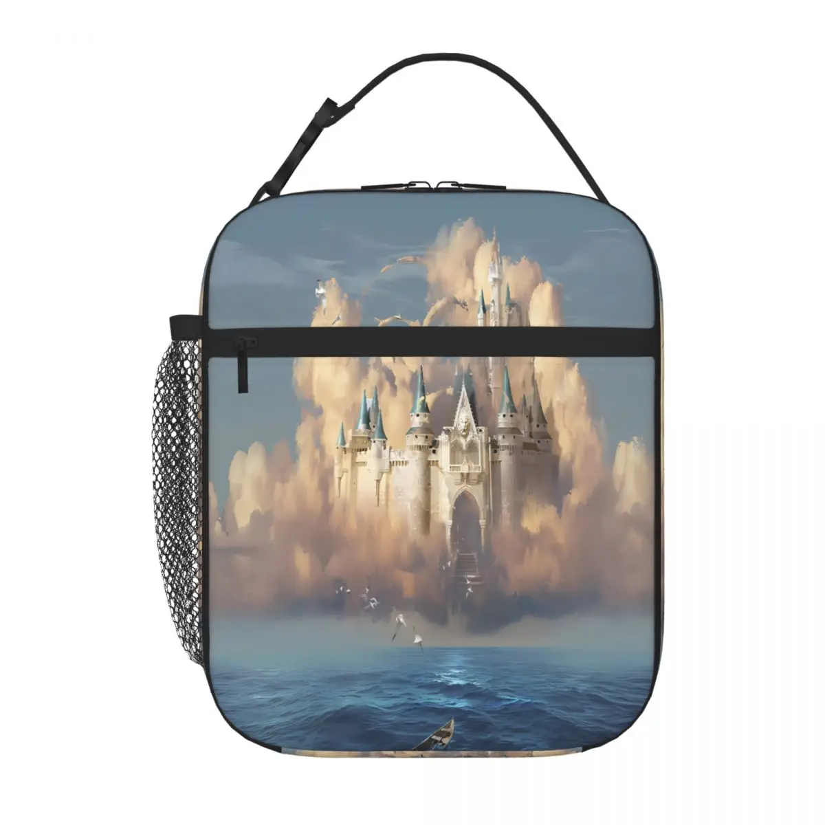 Bestselling Castle In The Sky George Grie Neoprene Texture Food Cooler Bag Office Outdoor Lunch Lunch Box Bag