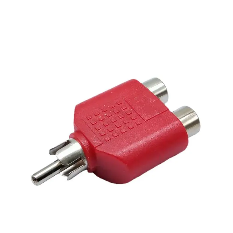 1 Male to 2 Female RCA Y Splitter AV Audio Video Adapter 1RCA Male to 2RCA Female Jack Plug Converter Cable Connector
