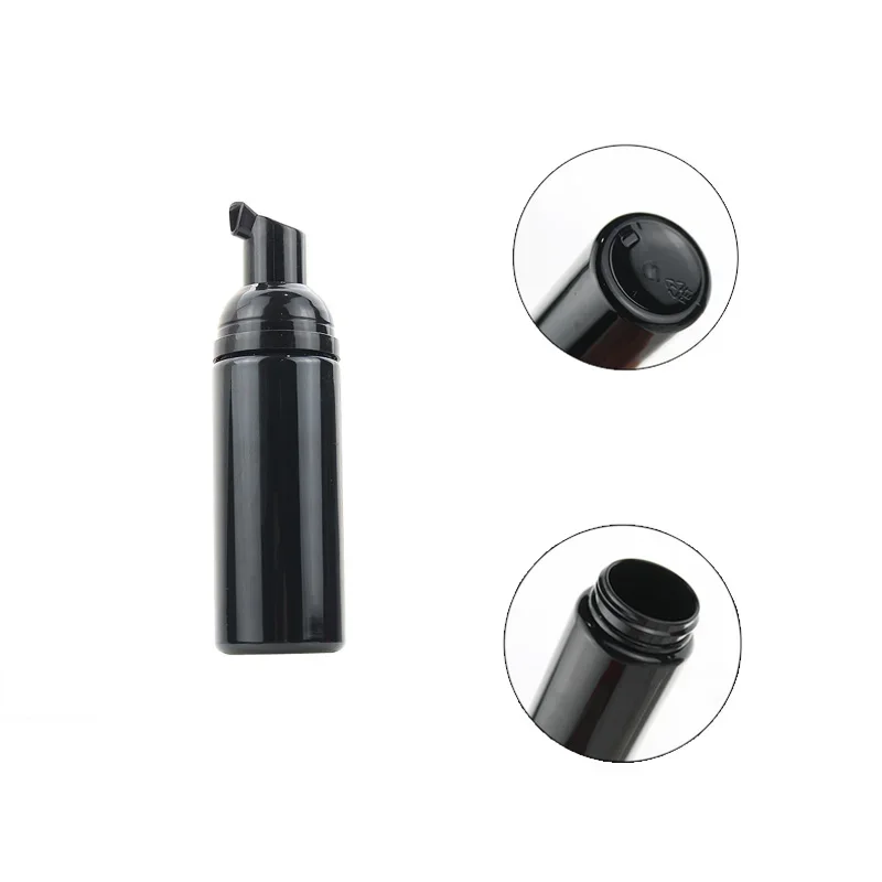 8/10/20pcs 50ml Black Plastic Foam Pump Bottle Refillable Empty Cosmetic Container for Cleanser Soap Shampoo Foaming Bottles