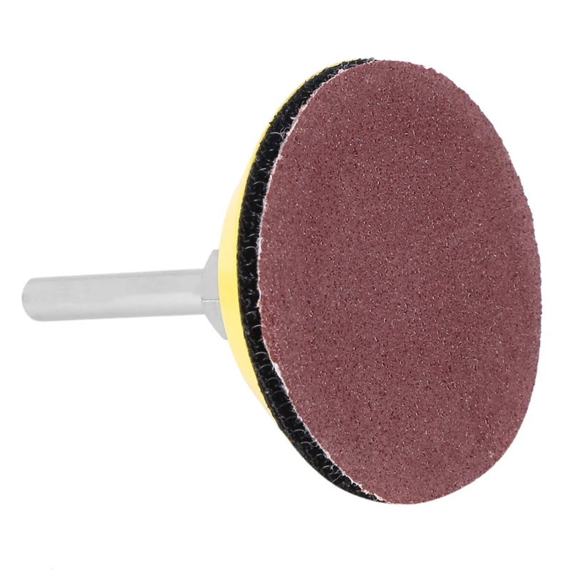 Discos de lixa com disco de lixadeira, 80-3000 Grit Paper, 1 "Abrasive Polish Pad, Plate + 1/4" Haste, 50mm, 2 ", Hot, 1000pcs