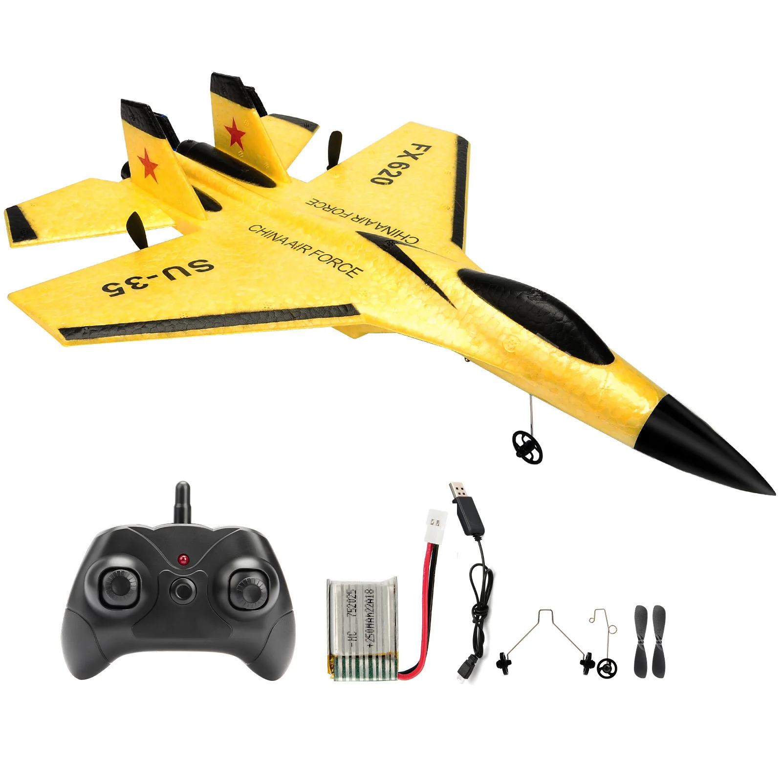 SU35 RC Vliegtuig FX620 FX820 2.4G Afstandsbediening Vliegen Model Zweefvliegtuig Vliegtuig Met LED Verlichting Vliegtuigen Schuim Speelgoed Voor kinderen Geschenken