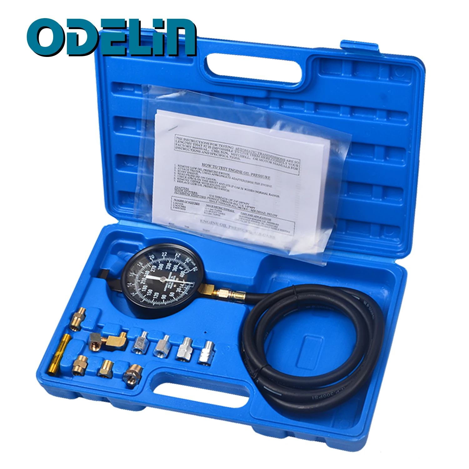 Engine Oil Pressure Tester Test Gauge Diagnostic Test Tool Set Automatic Wave-Box Transmission Kit