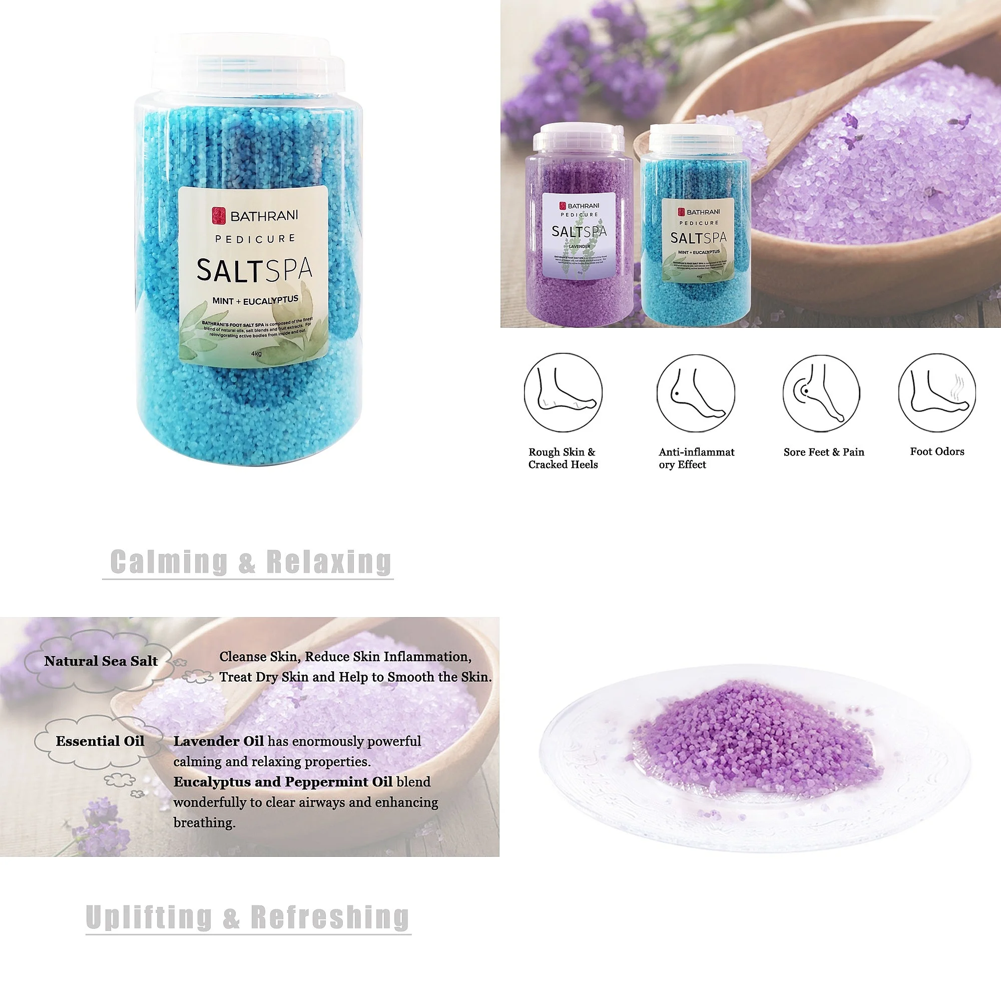 Foot Care Long-Lasting Relief Natural Dead Sea Salts Mineral Rich Bath Soak