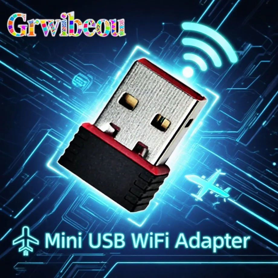 

Mini RTL8188 150Mbps USB WiFi Adapter for Raspberry Pi,Wireless Network Card Adapter WiFi Dongle for Desktop Laptop PC Windows