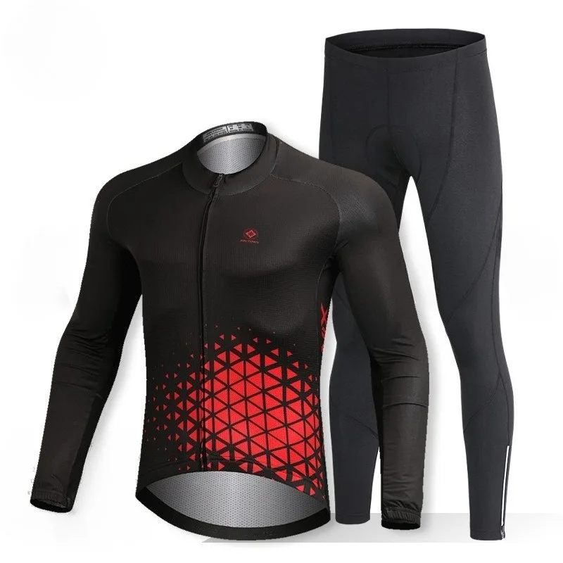 

Autumn and Winter Cycling Clothes Long-sleeved Suits Cycling Clothes Moisture-wicking Clothes and Pants