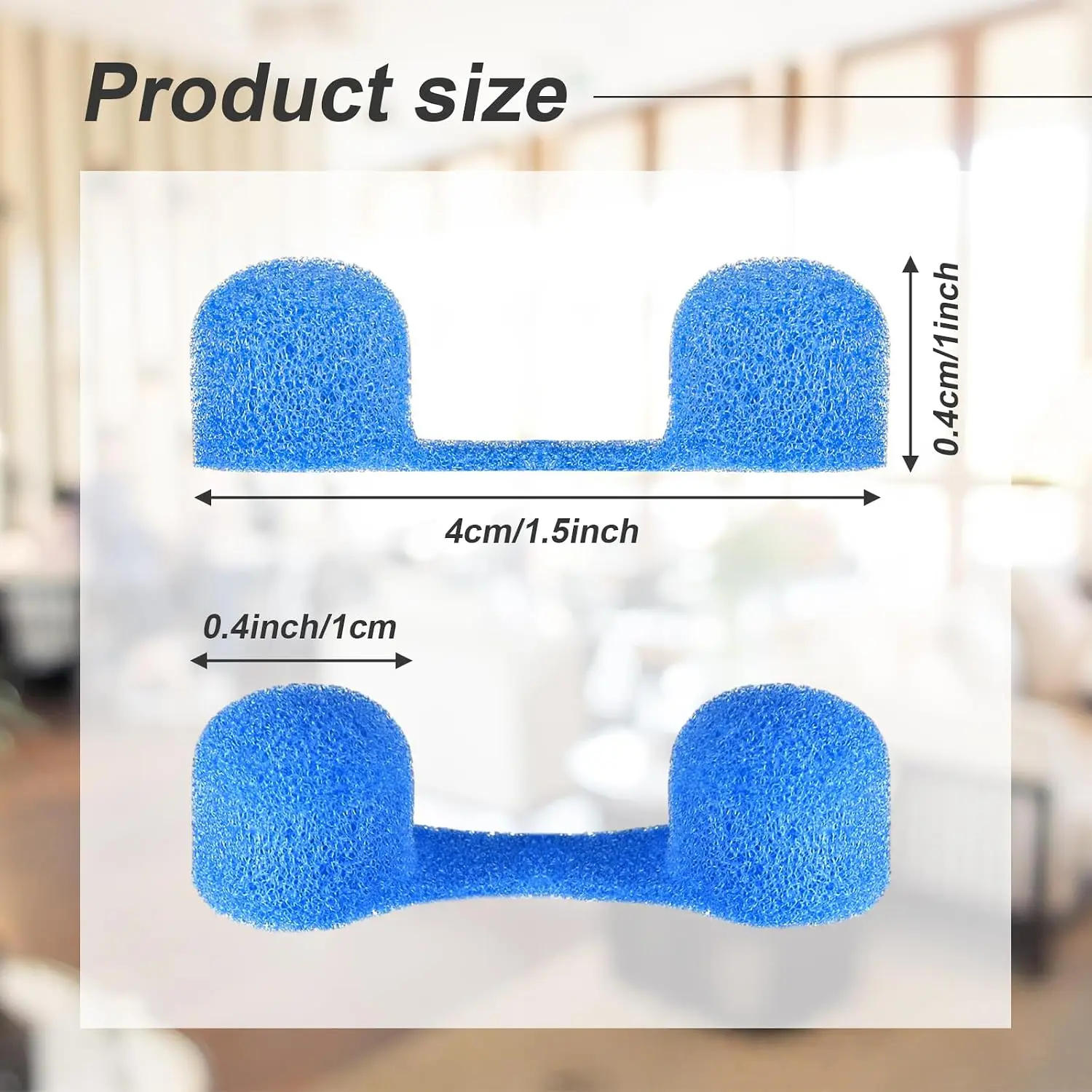 50 pieces of dustproof sponge nasal filter, invisible nasal filter, dustproof protection, disposable sponge nasal plug (blue)