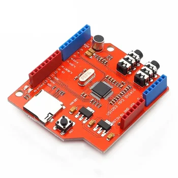 5pcs VS1053 VS1053B Stereo Audio MP3 Player Shield Recording Decode Development Board Module with TF Card Slot for arduino UNO R3