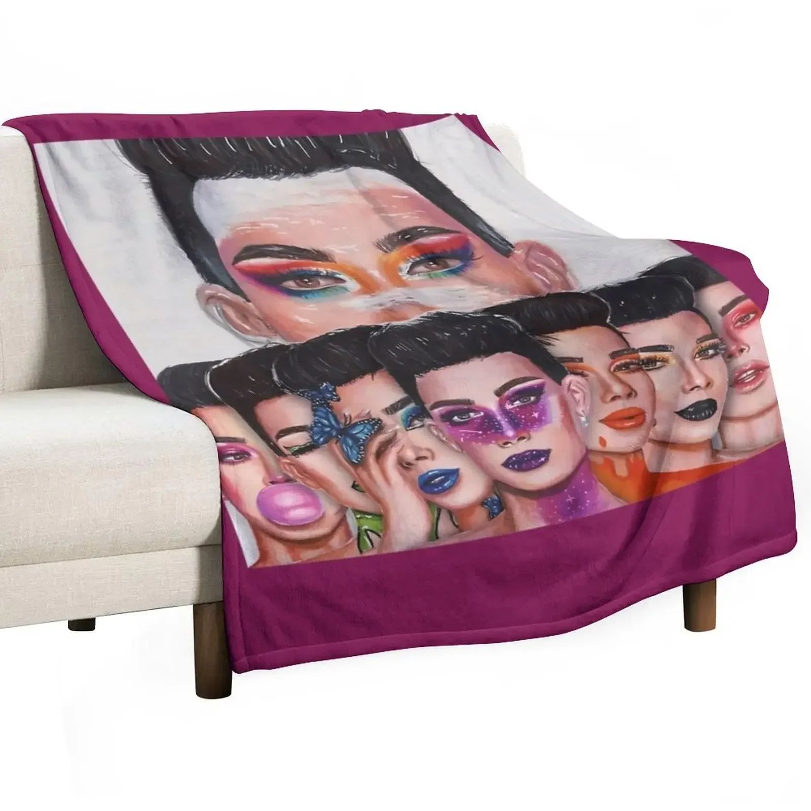 James Charles Unleash Your Inner Artist Series Throw Blanket Bed christmas decoration Flannels Luxury St Beautifuls Blankets