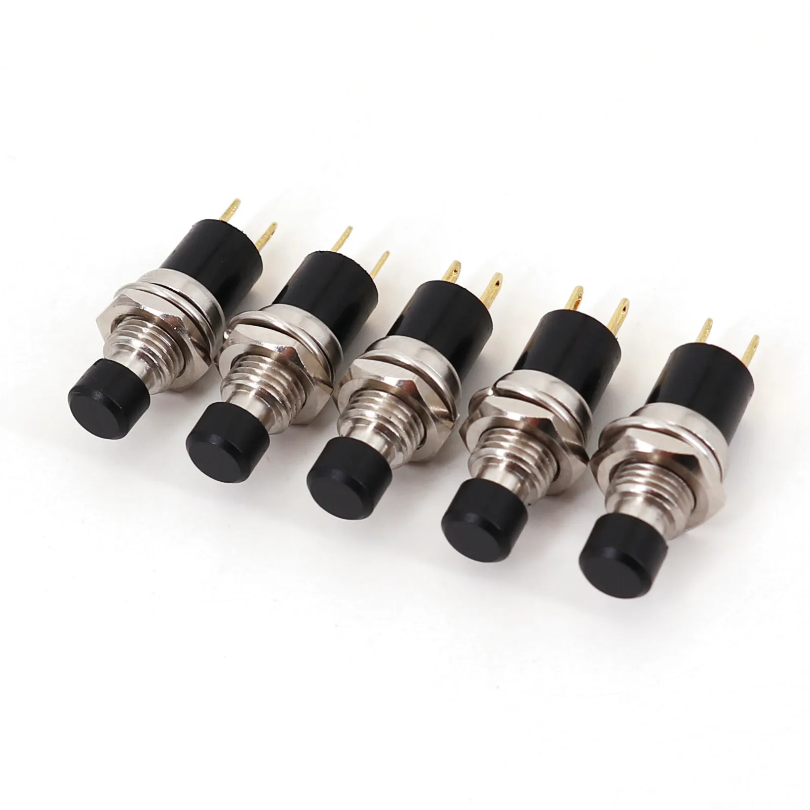 5Pcs PB05A 7mm ON-OFF 2Pin Latching Self-Locking SPST Normally Open Mini Push Button Switch