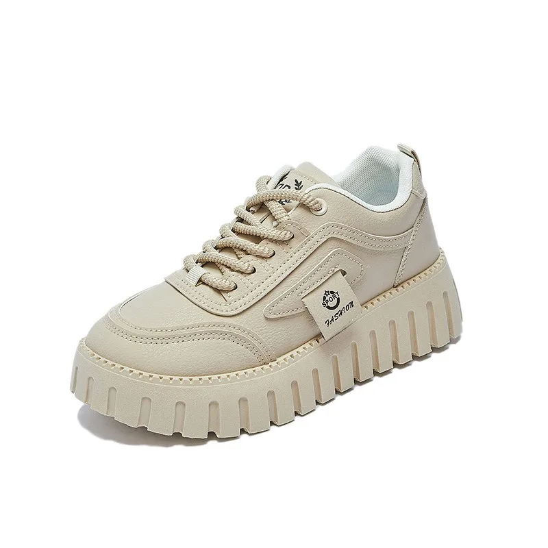 New Spring Autumn Casual Shoes Ladies Thick Sole Lace Up Casual Sneakers Women Outside Flat Comfortable Running Shoes Кроссовки