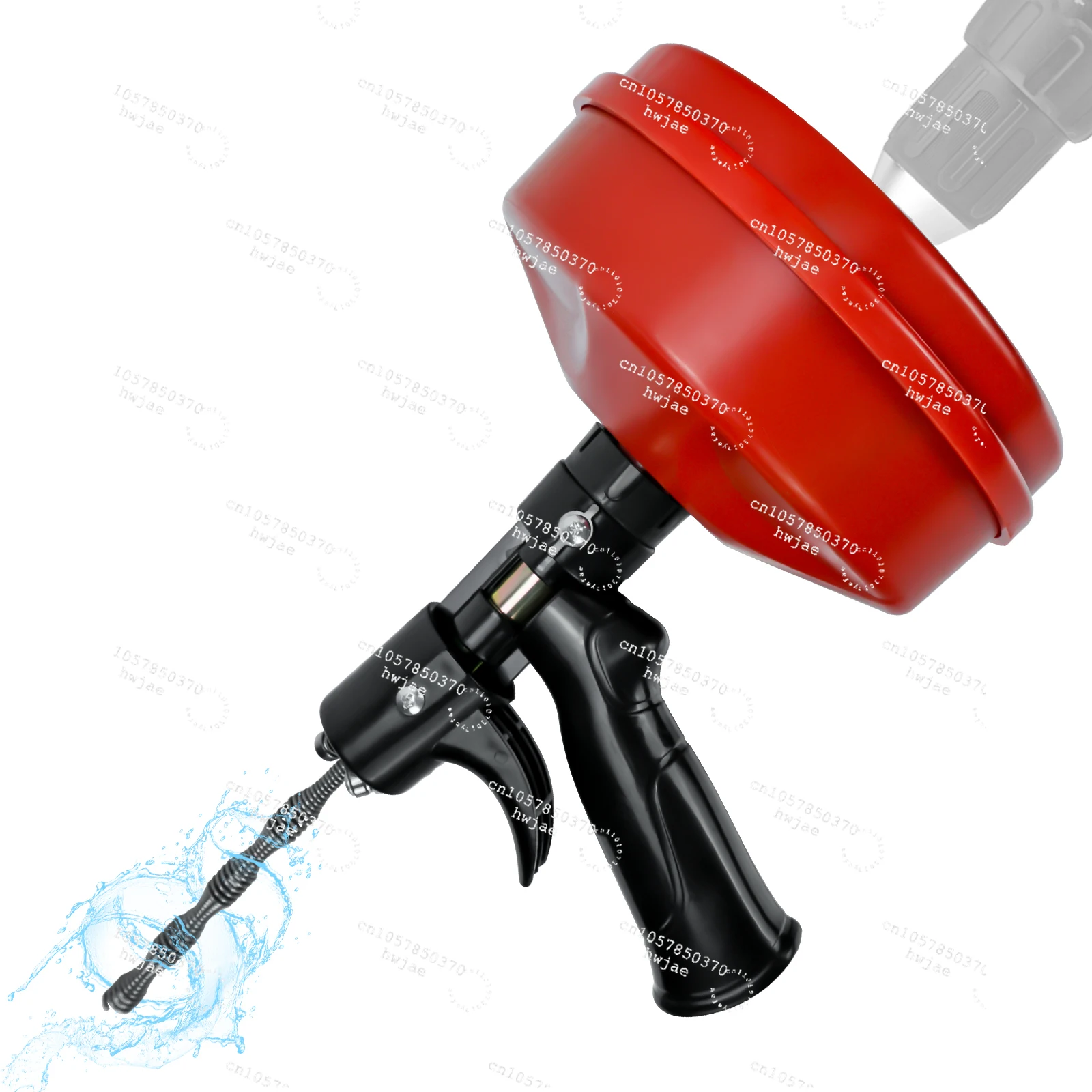 Suitable For 33FT Drain Auger Clog Remover Flexible Plumbing Snake Use Manually or Powered for Kitchen Bathrom Shower Sink Clean