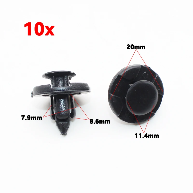 

10x for Nissan Qashqai J11 J10 Note X-Trail T32 Sentra Bonnet Wheel Arch Lining Facia Splash Guard Clips Rivet Car Accessories