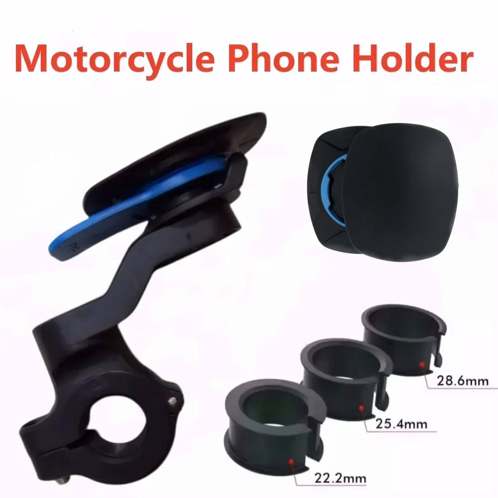 360° Fully Adjustable Universal Phone Holder Shock Absorption Motorcycle & Bicycle Navigation Mount for All Smartphone Sizes