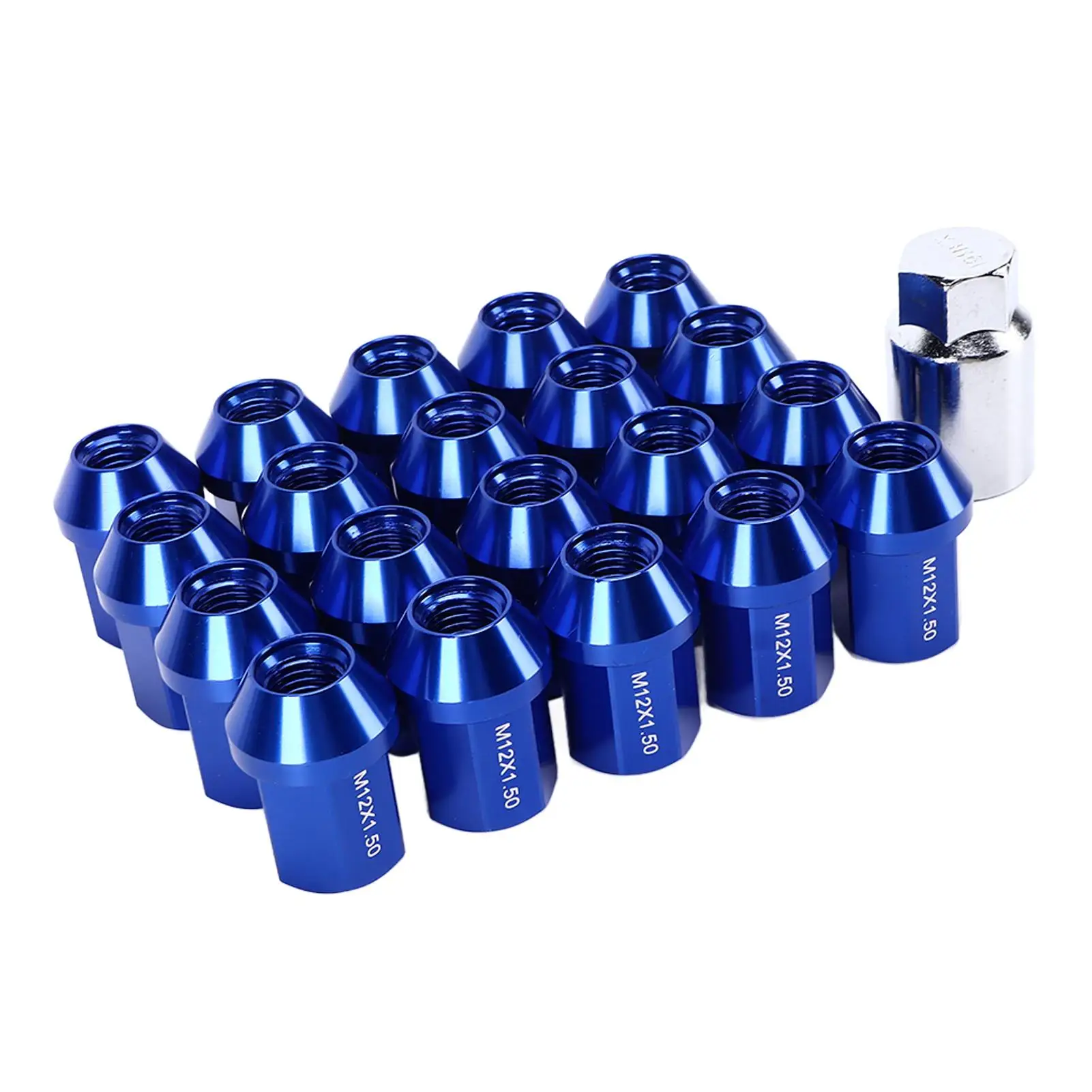 

20pcs M12x1.5 Closed End Wheel Lug Nuts 35mm Aluminum Alloy for car Accessories - Durable Tire Replacement