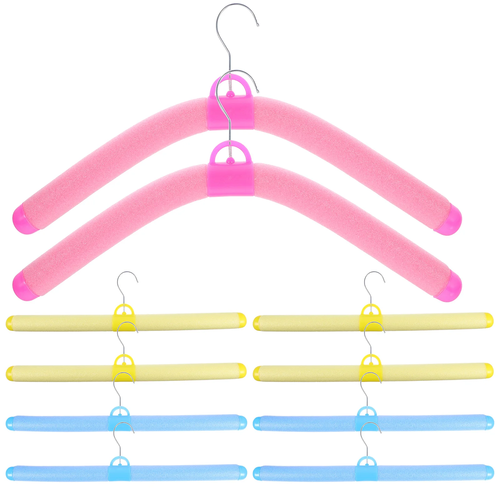 

10pcs Plastic Clothes Hangers Heavy Duty Coat Hanger for Shirts Pants Suit Clothing Store Space Saving Non Slip Adult Colored