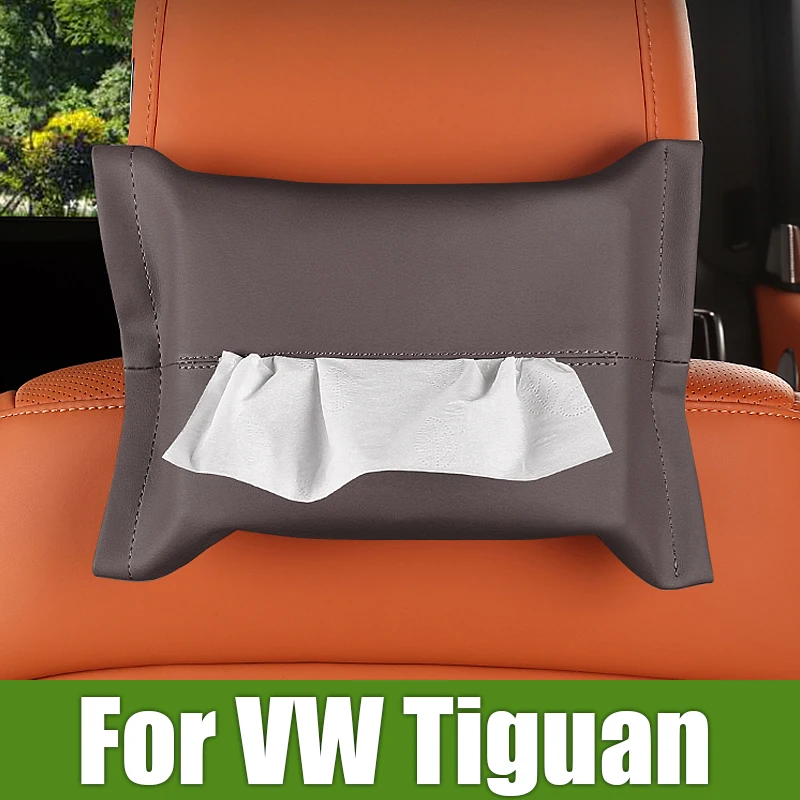 

For Volkswagen VW Tiguan MK1 5N MK2 R Line Multifunctional Car Sun Visor Back Seat Hanging Tissue Bag Box Organizer Accessories