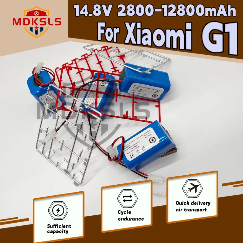 

New 14.8V 12800mAh Li-ion Battery Pack 4S1P 14.4v, For XIAOMI MIJIA Mi Robot Vacuum-Mop Essential G1 MJSTG1, SKV4136GL R30R35