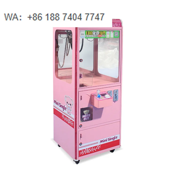 Mini Claw Crane Baby Bear pink Claw Machine Children's Playground Gift Claw Machine for Sale
