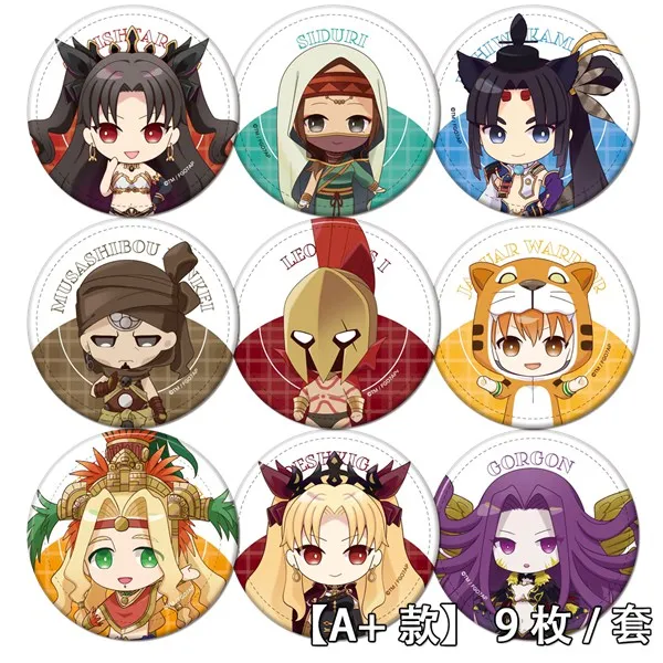 1pc 58MM Anime fate stay night Round Iron CLoth mochila Saber Pins Badges Brooch Icons