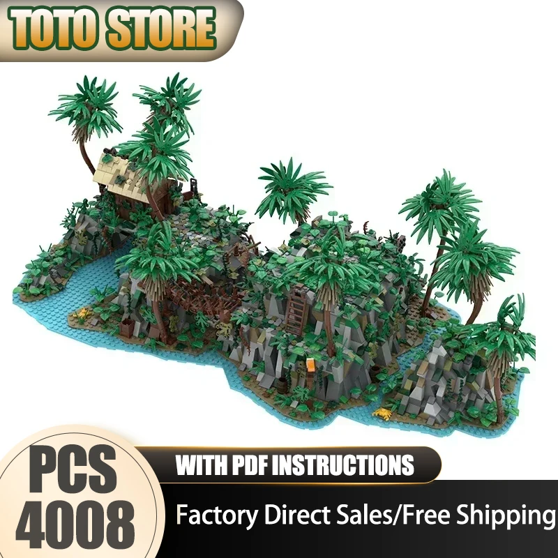 

Moc Building Bricks Wealth Pirate Island Technology Modular Blocks Gifts Christmas Famous Movie Model Toys DIY Sets Assembly